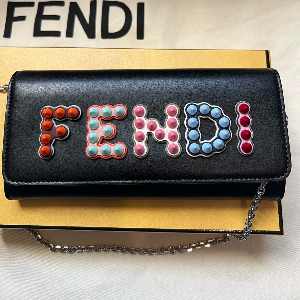 Authentic Fendi Fun Fair Wallet Crossbody
